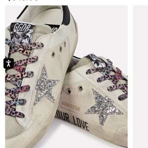 Golden Goose Superstar Glitter Low Top Sneakers 39